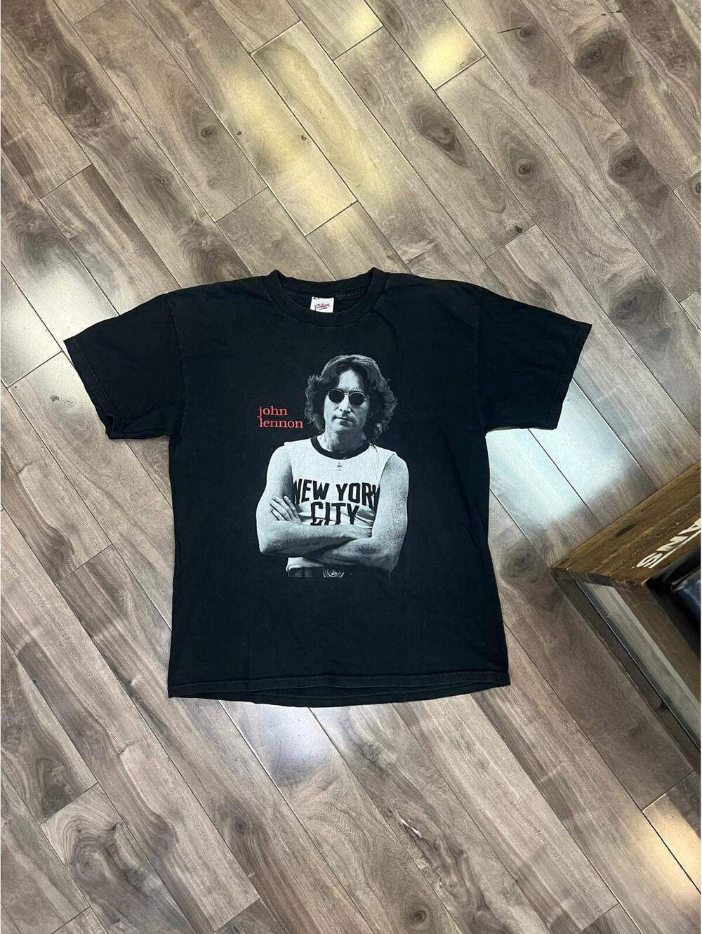 John Lennon Graphic T-Shirt – Black – Size Large (22x28)